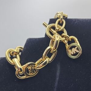 Michael Kors Gold Tone Charm Bracelet‎ Approx 8 Inches